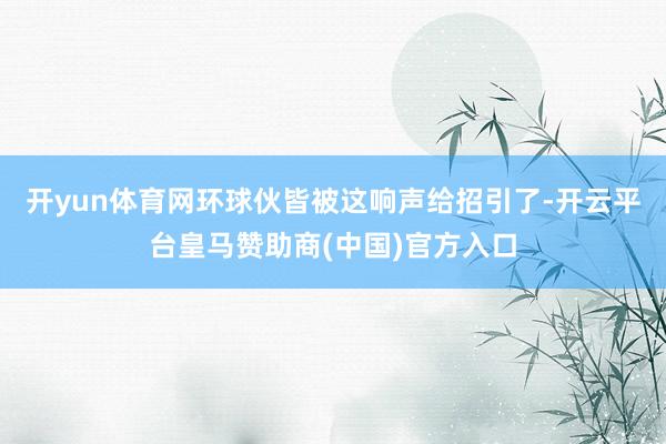 开yun体育网环球伙皆被这响声给招引了-开云平台皇马赞助商(中国)官方入口